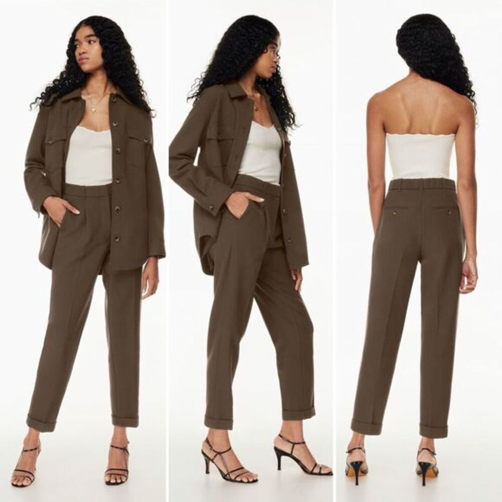 Aritzia Wilfred Dashwood Pant NWOT in Heather Rich Cocoa Size 2